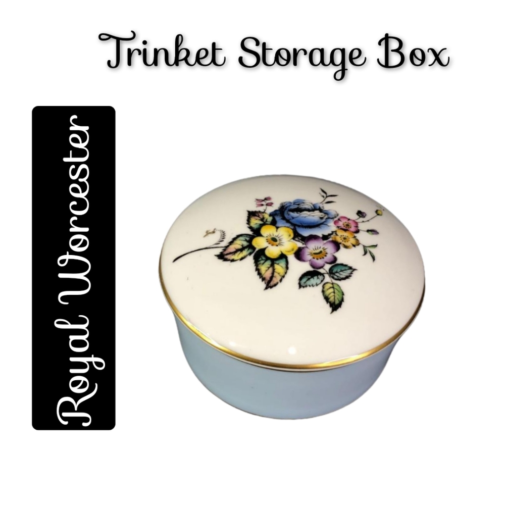 Royal Worcester ~ Trinket Storage Box with Lid